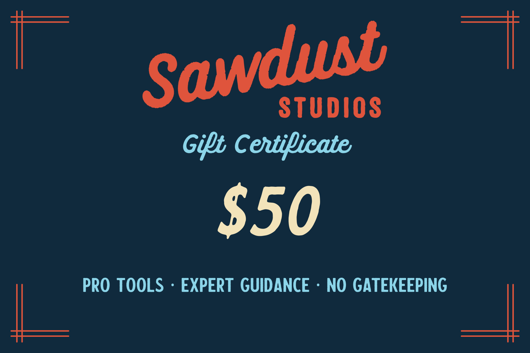 Sawdust Studios Gift Card
