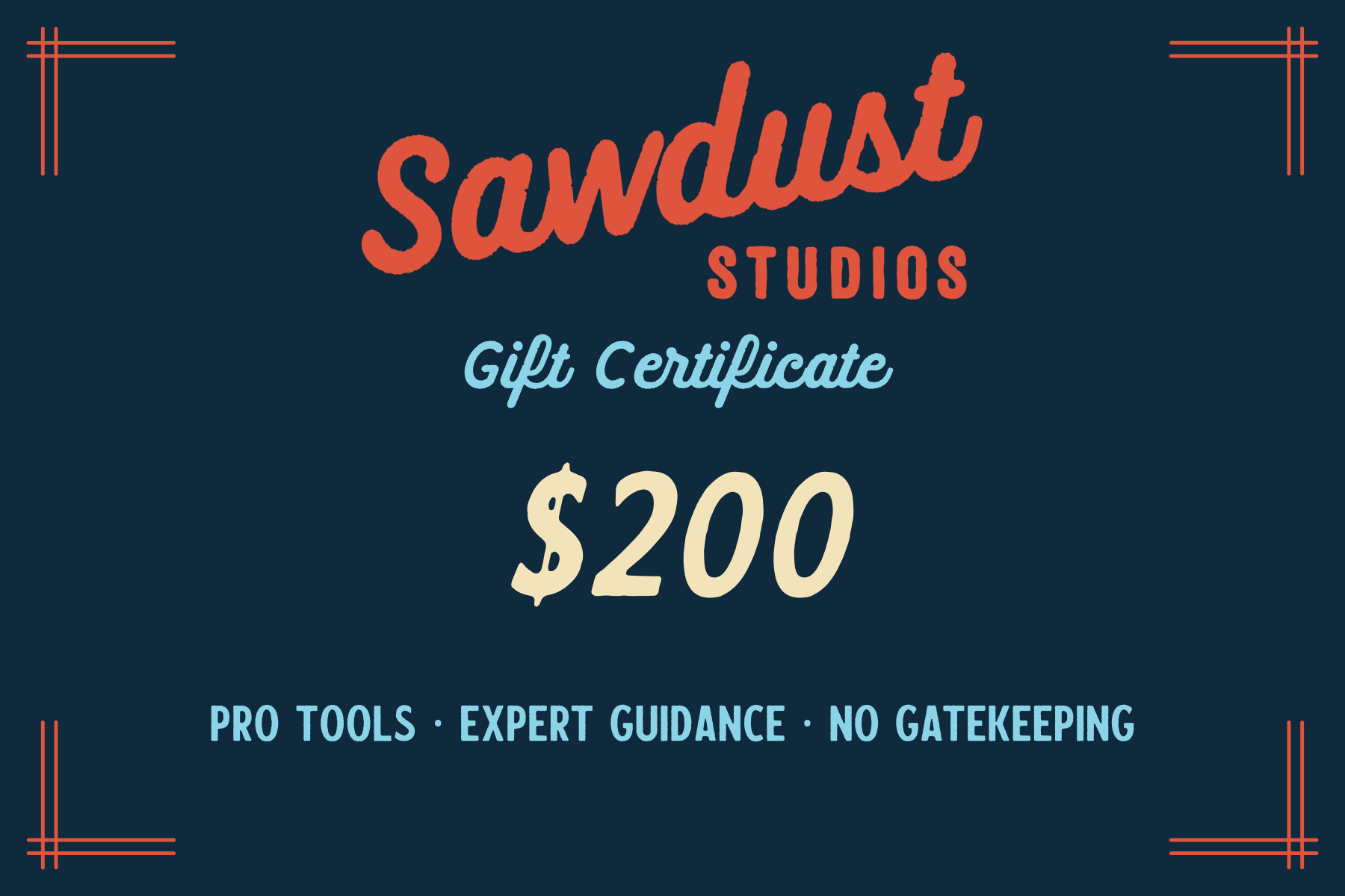 Sawdust Studios Gift Card