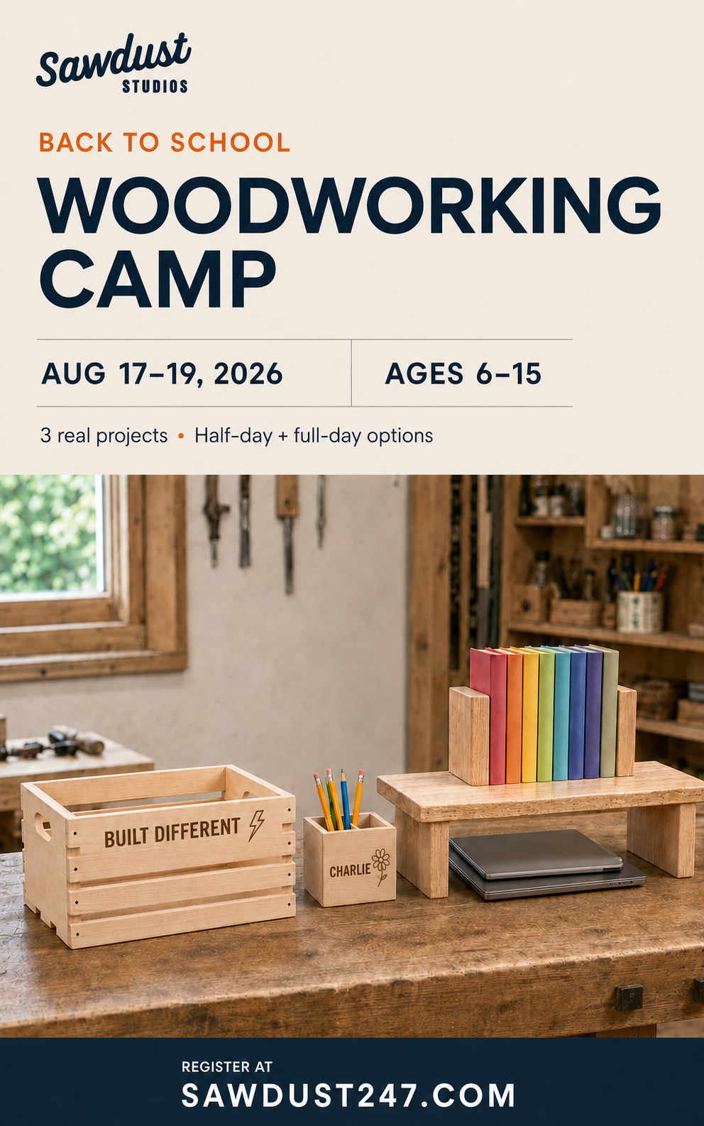 Back to School Woodworking Camp